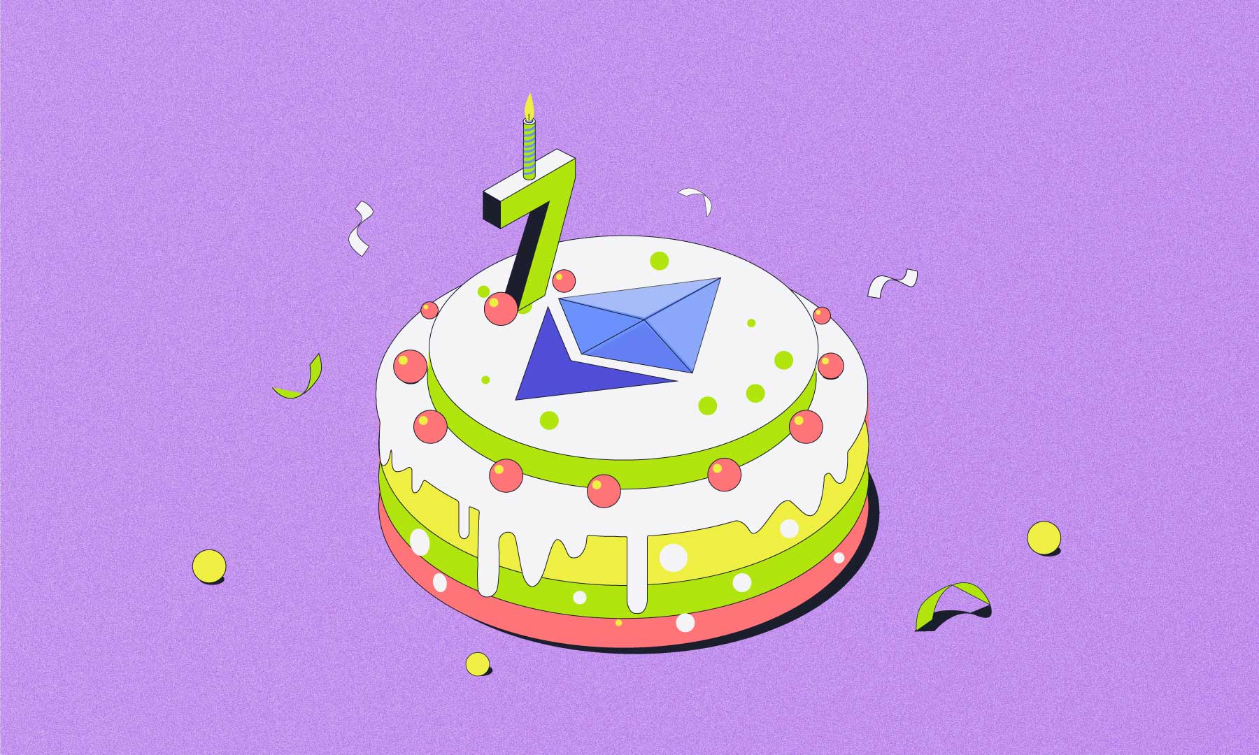 7 Slices of Ethereum Birthday Cake
