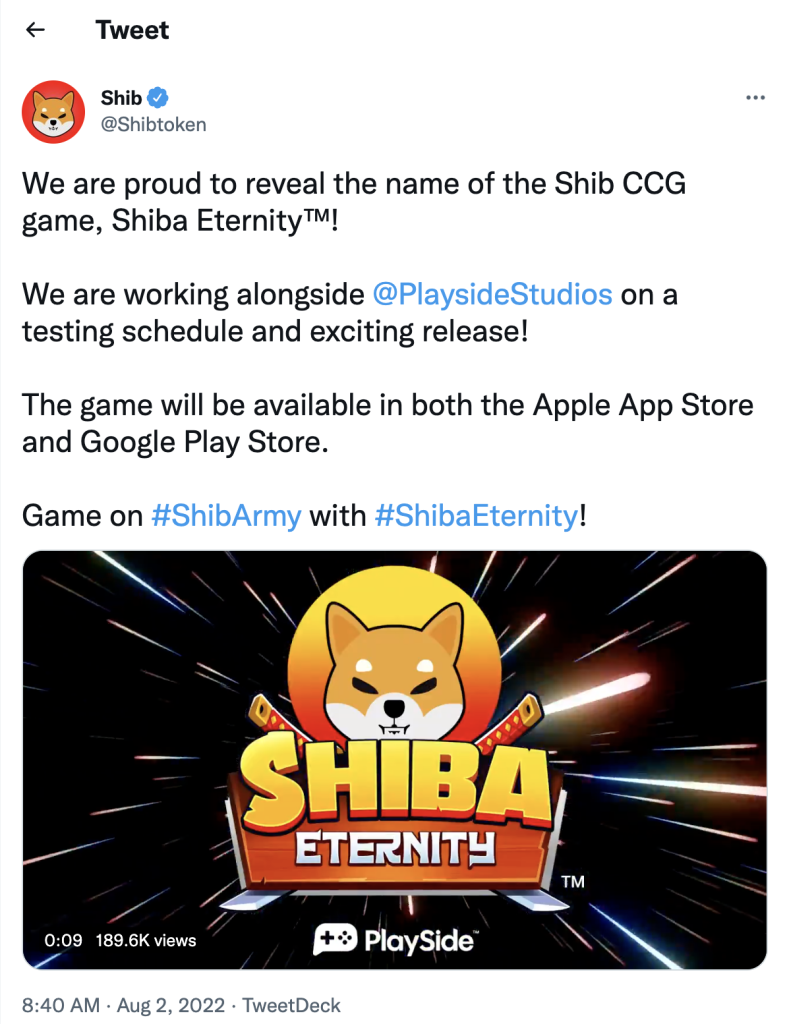 Shiba Eternity game