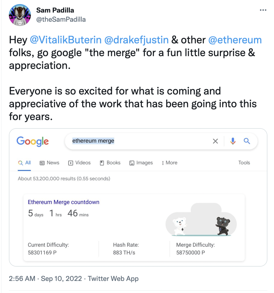 Google "Ethereum merge"