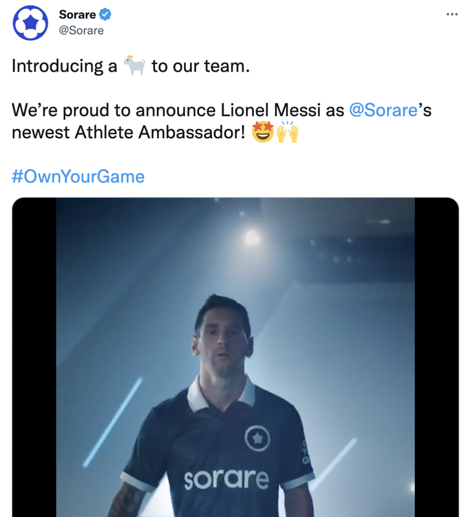 Messi is Sorare's ambassador 