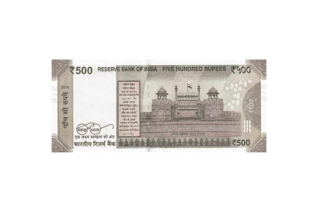 ₹500 Note- Red Fort, Delhi